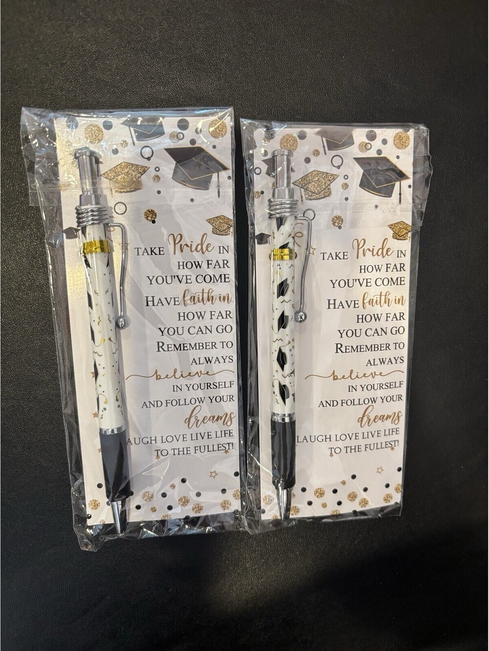 Graduation Gift Pens Set of 2 Inspirational Graduate Ballpoint Pens New